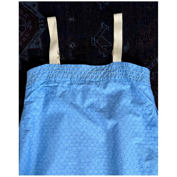 NWOT Odeeh Square Neckline Tent Midi Dress | Size XS US 2 DE 34 | Blue Scallop - Picture 7 of 9